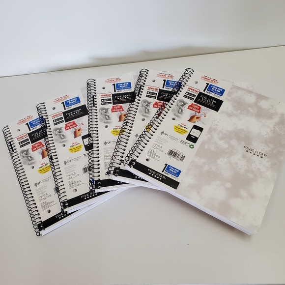 Five Star Office 5pk Five Star Subject Notebooks Poshmark